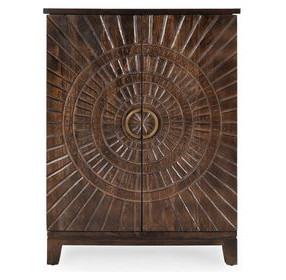 Vivienne Bark Brown 2 Door Bar Cabinet