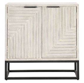 Flint Coastal White 2 Door Accent Cabinet