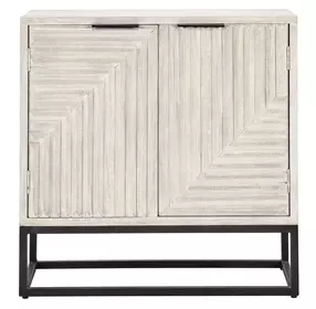 Flint Coastal White 2 Door Accent Cabinet