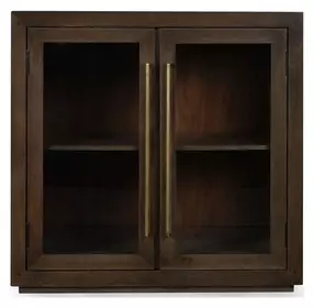 Bradley Landmark Brown 2 Glass Door Accent Cabinet