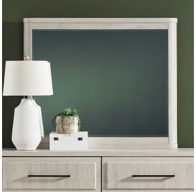 Modern Play Natural White Rectangular Mirror
