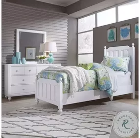 Cottage View White Youth Poster Bedroom Set