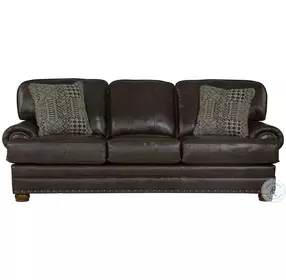 Roberto Cocoa Italian Top Grain Leather Match 94" Sofa