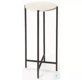 Nigella Cream Round Marble Side Table