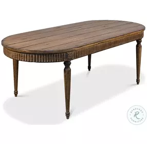 French Tan Antique Reproduction Dining Table