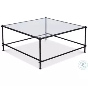 Serrated White Edge Iron Cocktail Table