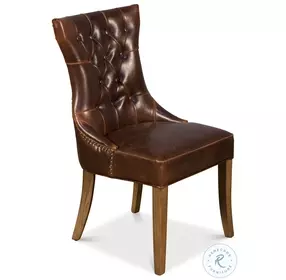 Sophie Brown Leather Side Chair