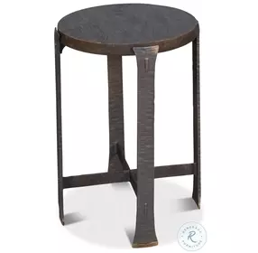 Forged Slats Moleskin Gray Side Table