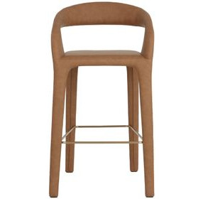 Avenlee Milliken Cognac Upholstered Barstool
