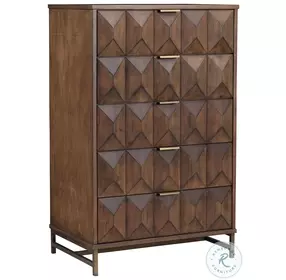 Trig Mahogany 5 Drawer Chest