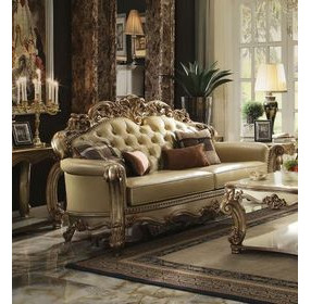 Vendome Bone 96" Sofa with Nailhead Trim