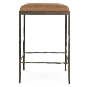 Bose Sedona Brown Leather Upholstered Counter Height Stool