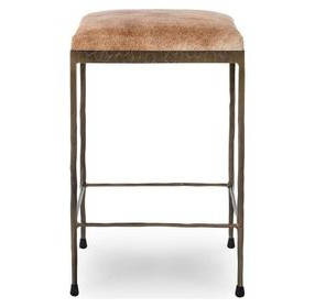 Bose Canyon Sand Leather Upholstered Counter Height Stool