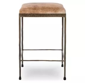 Bose Canyon Sand Leather Upholstered Counter Height Stool