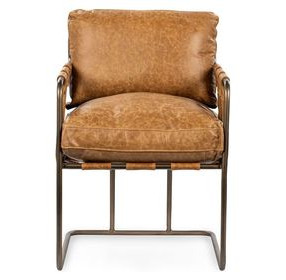 Strapling Sedona Brown Leather Upholstered Dining Chair