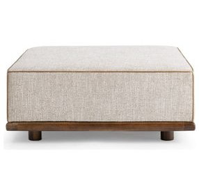Ellerie Latte Square Ottoman