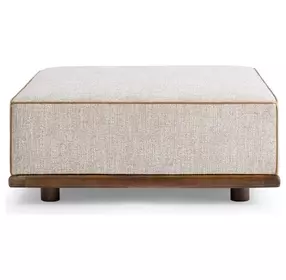 Ellerie Latte Square Ottoman