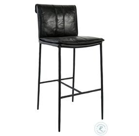 Mayer Black Leather 30" Bar Stool