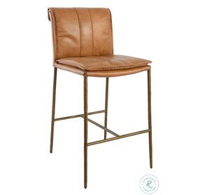 Mayer Tan Leather 26" Counter Height Stool