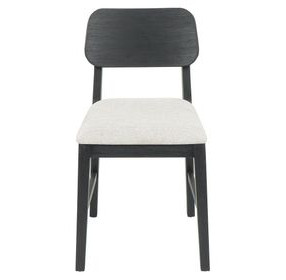 Deaven Black Upholstered Dining Chair Set of 2