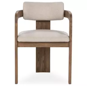 Labelle Tan Oak Upholstered Dining Chair