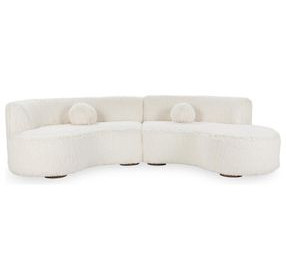 Octavia Vanilla 2 Piece Modular Sectional with Pillows