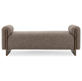 Sierra Bronzed Cocoa Upholstered 60" Accent Bench