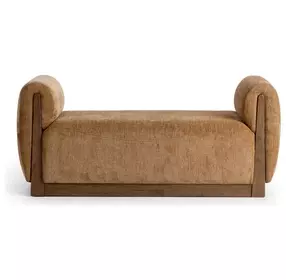 Soraya Spiced Amber Upholstered 61" Accent Bench