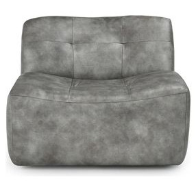 Gabriel Storm Gray Leather Upholstered Accent Chair