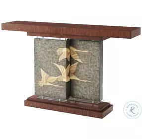 TA Originals Pewter Argento with Decor And Daniellia 3rd Flight 60" Rectangular Console Table