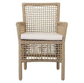 Brisbane White Upholstered Outdoor Dining Chair
