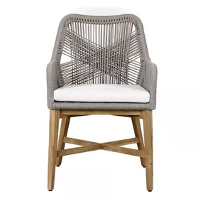Marley White Upholstered Outdoor Dining Chair