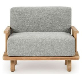 Hudson Gray Upholstered Outdoor Accent Chair