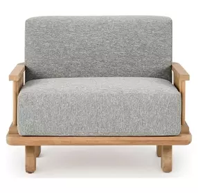 Hudson Gray Upholstered Outdoor Accent Chair