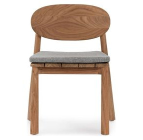 Aston Gray Upholstered Outdoor Dining Chair