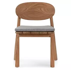 Aston Gray Upholstered Outdoor Dining Chair
