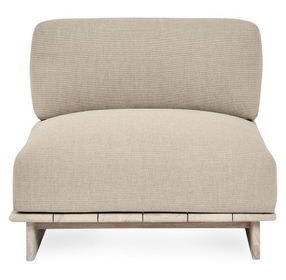 Livia Taupe Upholstered Outdoor Accent Chair