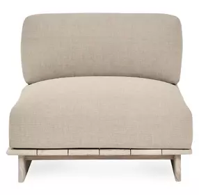 Livia Taupe Upholstered Outdoor Accent Chair
