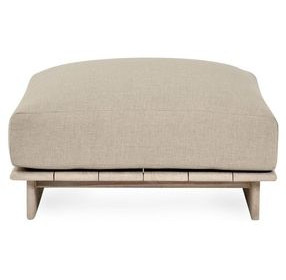 Livia Taupe Outdoor Square Ottoman