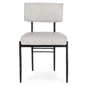 Kester Off White Leather Upholstered Dining Chair Set of 2