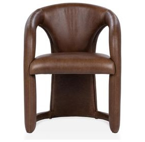 Archie Bison Brown Leather Upholstered Dining Chair