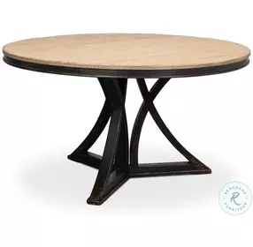 Flying Buttress Antique Black And Natural Dining Table