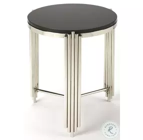 Khalifa Black Granite End Table