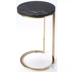 Martel Polished Gold Side Table