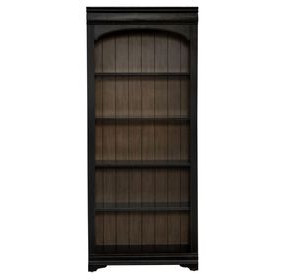 Meritage Aged Charcoal and Caramel 2 Piece Bunching Bookcase with LED