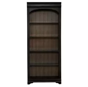 Vintner Hill Aged Charcoal and Caramel 2 Piece Bunching Bookcase with LED