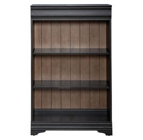 Meritage Aged Charcoal and Caramel 48" Bookcase