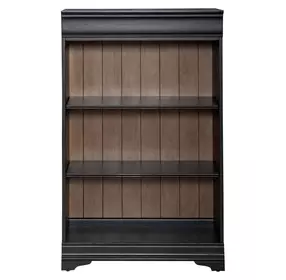 Vintner Hill Aged Charcoal and Caramel 48" Bookcase