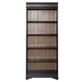 Meritage Aged Charcoal and Caramel 72" Bookcase