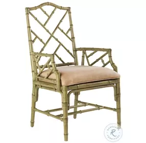Island Estate Golden Sand And Cilantro Green Ceylon Arm Chair